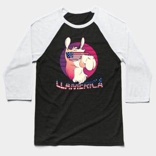 Llamerica funny llama funny alpaca america Baseball T-Shirt